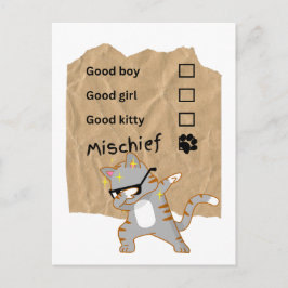 Unfug Katzen Postkarte