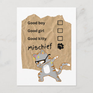 Unfug Katzen Postkarte