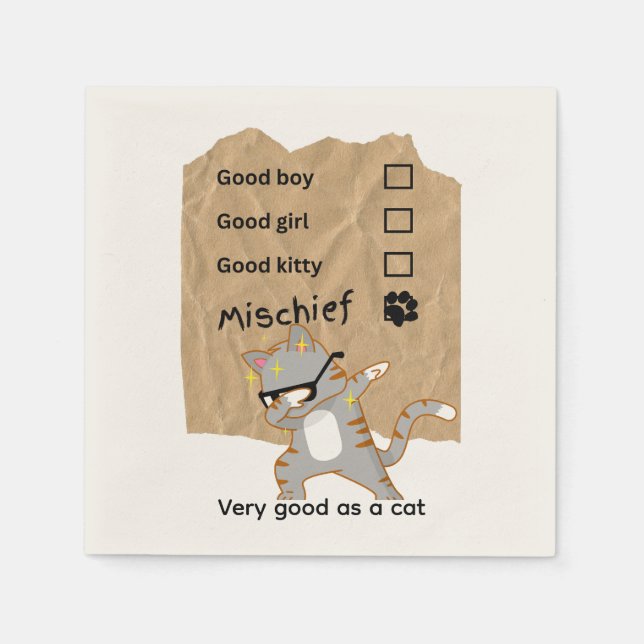 Unfug Katzen Serviette (Vorderseite)