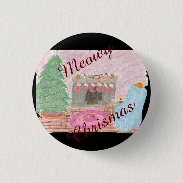 Unfug Miezekatze-mas (chrismas) Button (Vorderseite)