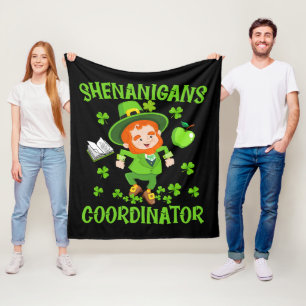 Unfugskoordinator Lustiger Lehrer St. Patrick's Fleecedecke