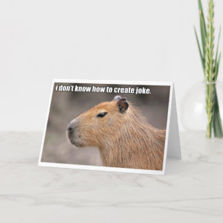 Unfunny Capybaragrußkarte Karte