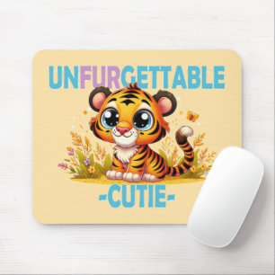 Unfurgettable Süsse Spaß Pun. Baby Tiger Cartoon Mousepad