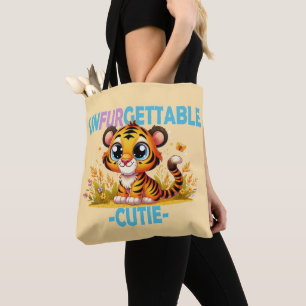 Unfurgettable Süsse Spaß Pun. Baby Tiger Cartoon Tasche