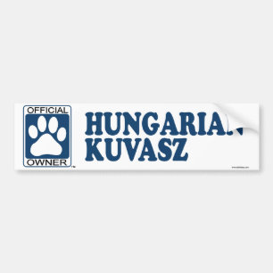 Ungar Kuvasz Blau Autoaufkleber