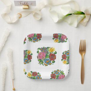 Ungarisch Floral - Kalocsai motifs Paper Teller