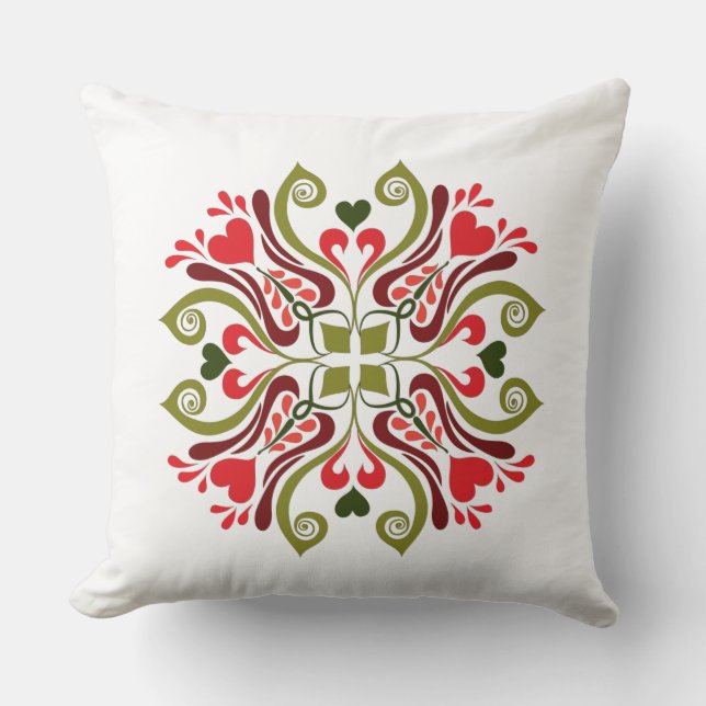Ungarisch Tulip Floral Motif Kissen (Vorderseite)