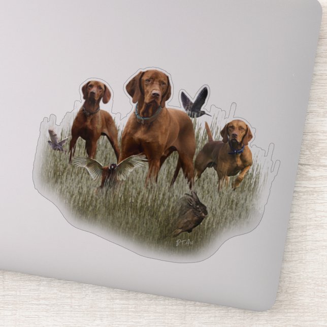 Ungarisch Vizsla Art Aufkleber (Detail)