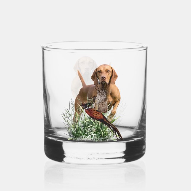 Ungarisch Vizsla Art Whiskyglas (Vorderseite)