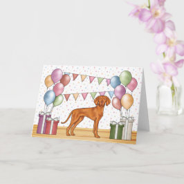 Ungarisch Vizsla Colorful Pastel Happy Birthday Karte