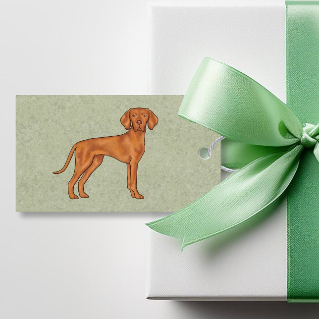 Ungarisch Vizsla Niedlich Cartoon Pointer Dog Gree Geschenkanhänger (Von Creator hochgeladen)