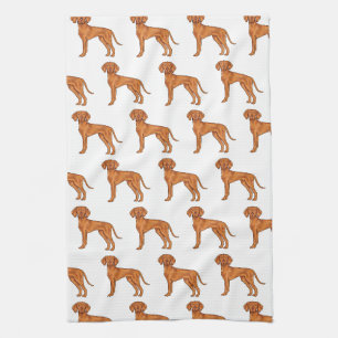 Ungarisch Vizsla Niedlich Cartoon Pointer Dog Must Geschirrtuch
