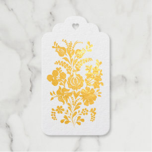 Ungarische Blume - golden Geschenkanhänger