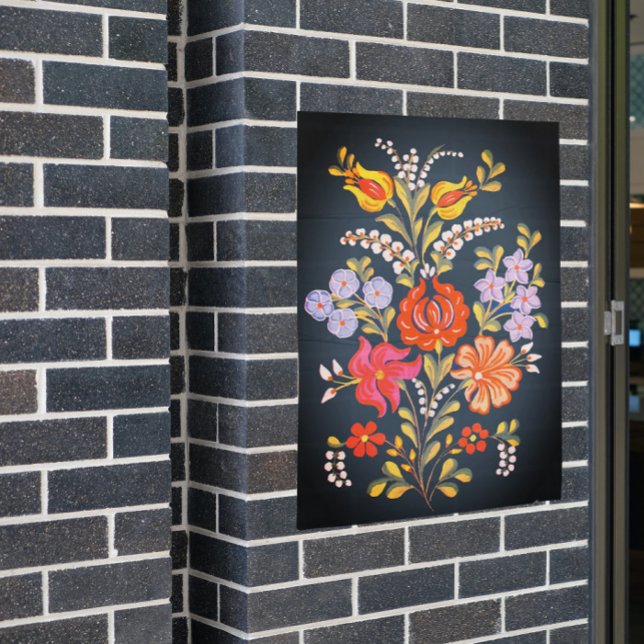 Ungarische Blume in lebhaften Farbplakaten Poster (Von Creator hochgeladen)