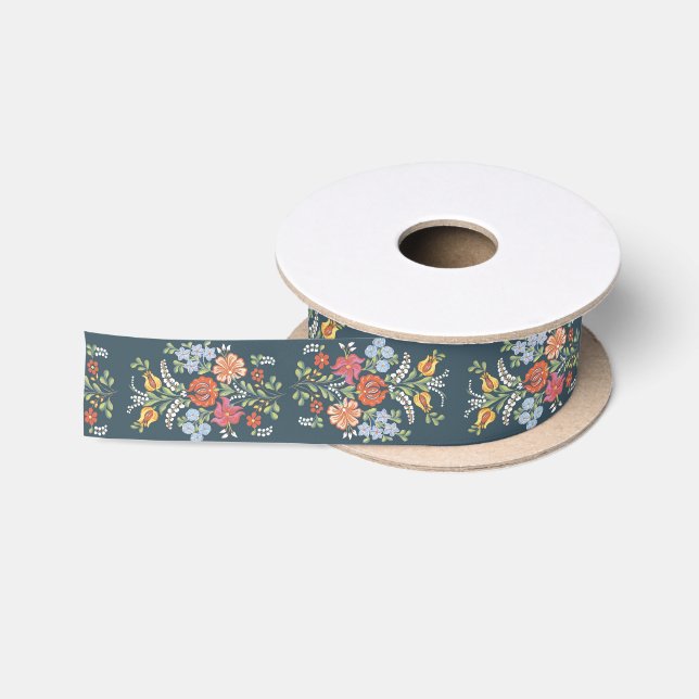 Ungarische Blume Satinband (Spule)