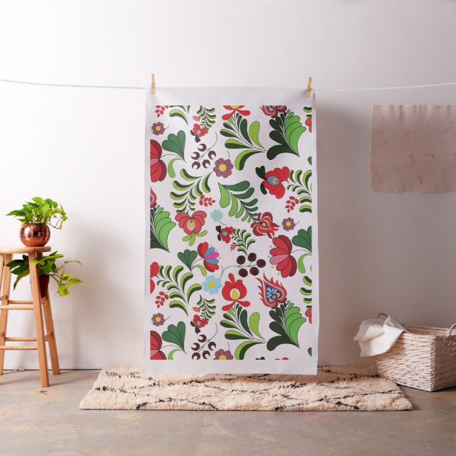 Ungarische Blumenmotive Stoff (Beispiel)