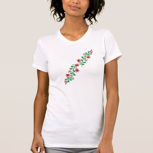 ungarische Blumenmotive T-Shirt (Vorderseite)