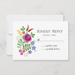 Ungarische Design Red Paprikaschoten RSVP-Karte RSVP Karte