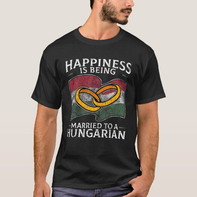 Ungarische Ehe - Ungarn - Verheiratetes Erbe - Fla T-Shirt (Vorderseite)