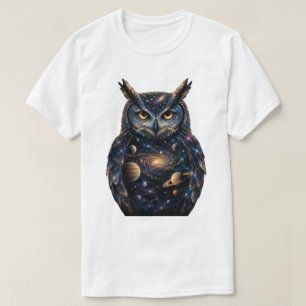 "Ungarische Eule mit Planeten Sternen Kosmische Ga T-Shirt