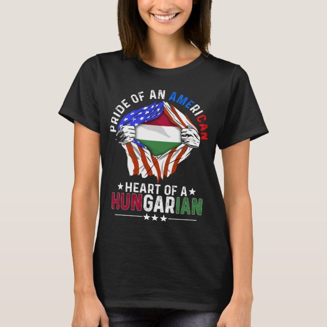 Ungarische Fahne für das Ausland Ungarn T-Shirt (Vorderseite)