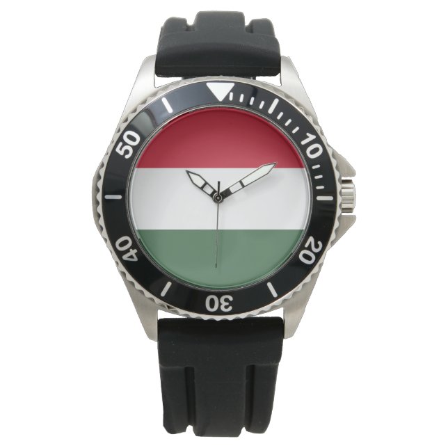 Ungarische Flagge Armbanduhr (Vorderseite)
