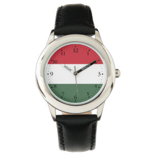 Ungarische Flagge Armbanduhr