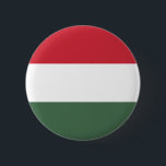Ungarische Flagge Button<br><div class="desc">Patriotische Flagge Ungarns.</div>