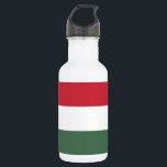 Ungarische Flagge Edelstahlflasche<br><div class="desc">Patriotische Flagge Ungarns.</div>