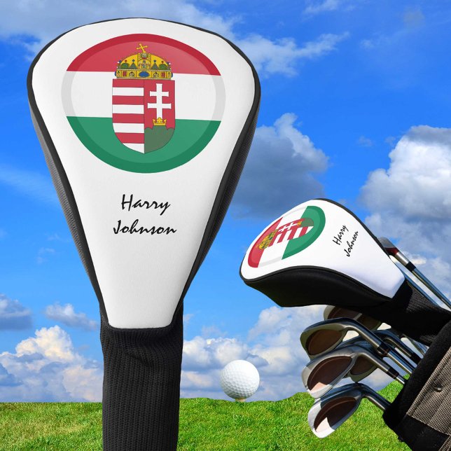 Ungarische Flagge, Emblem und Mit Monogramm Golf Headcover (Von Creator hochgeladen)