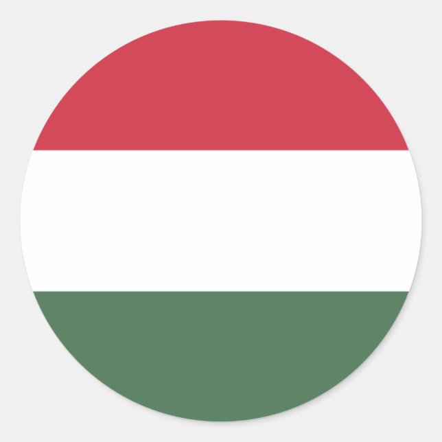 Ungarische Flagge, Flagge Ungarns Runder Aufkleber (Vorderseite)