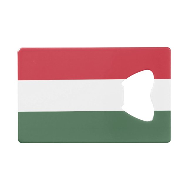 Ungarische Flagge Geldbeutel Flaschenöffner (Vorderseite (Horizontal))