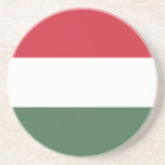 Ungarische Flagge Getränkeuntersetzer<br><div class="desc">Patriotische Flagge Ungarns.</div>
