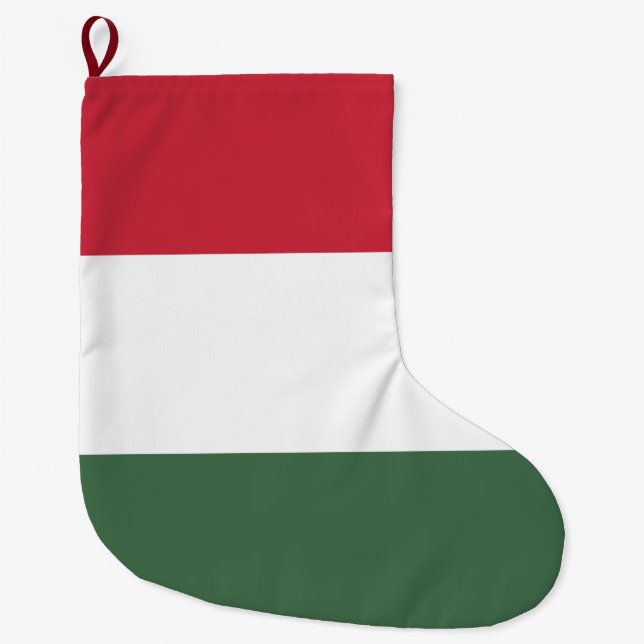 Ungarische Flagge Großer Weihnachtsstrumpf (Vorderseite)