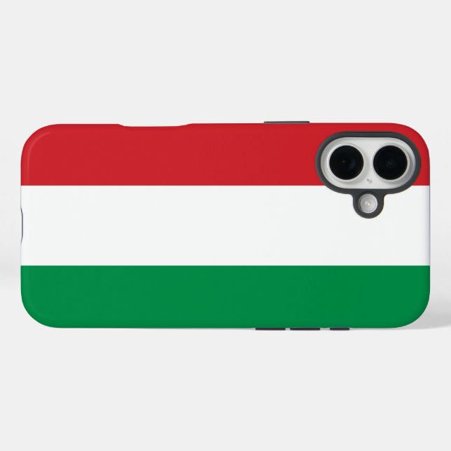 Ungarische Flagge iPhone 16 Plus Hülle (Rückseite (Horizontal))