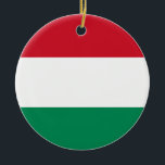 Ungarische Flagge Keramik Ornament<br><div class="desc">Ungarische Keramik Ornament</div>