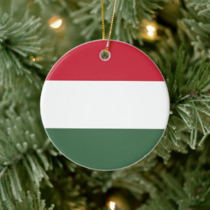 Ungarische Flagge Keramik Ornament
