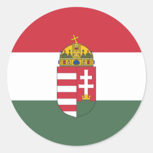 Ungarische Flagge Klassischer Rundkleber Runder Aufkleber