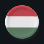 Ungarische Flagge Pappteller<br><div class="desc">Patriotische Flagge Ungarns.</div>