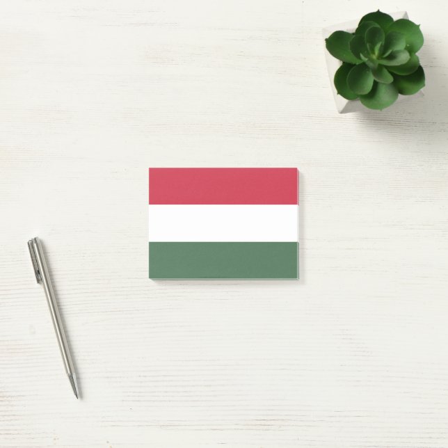 Ungarische Flagge Post-it Klebezettel (Büro)