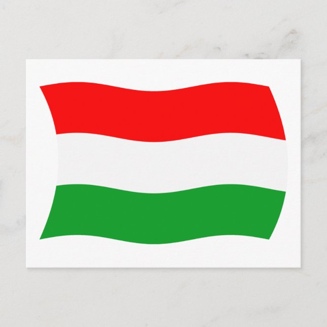 Ungarische Flagge Postkarte (Vorderseite)
