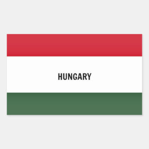 Ungarische Flagge Rechteckiger Aufkleber