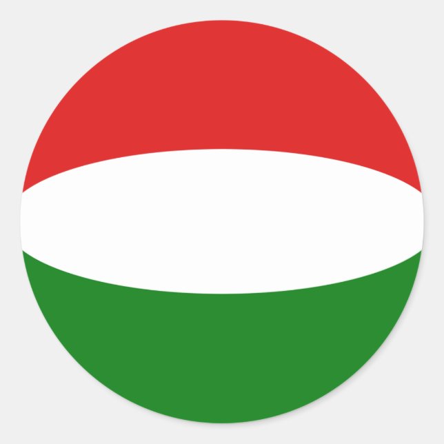 Ungarische Flagge Runder Aufkleber (Vorderseite)