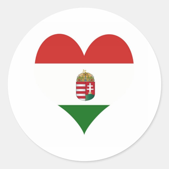 Ungarische Flagge Runder Aufkleber (Vorderseite)