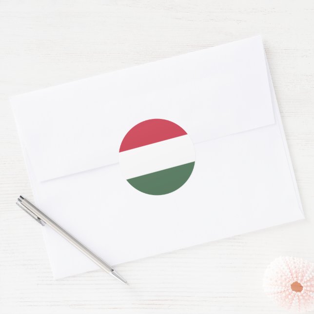 Ungarische Flagge Runder Aufkleber (Umschlag)