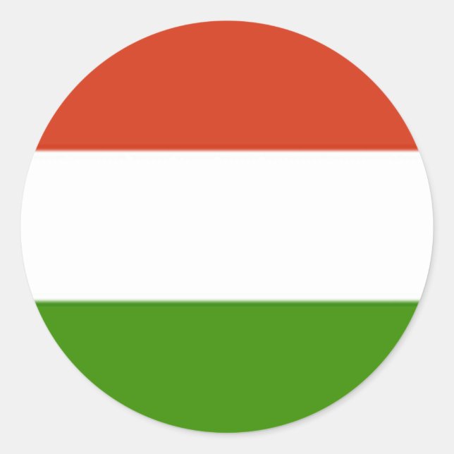 Ungarische Flagge Runder Aufkleber (Vorderseite)