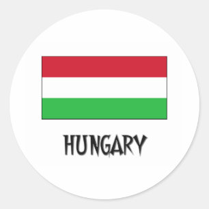 Ungarische Flagge Runder Aufkleber