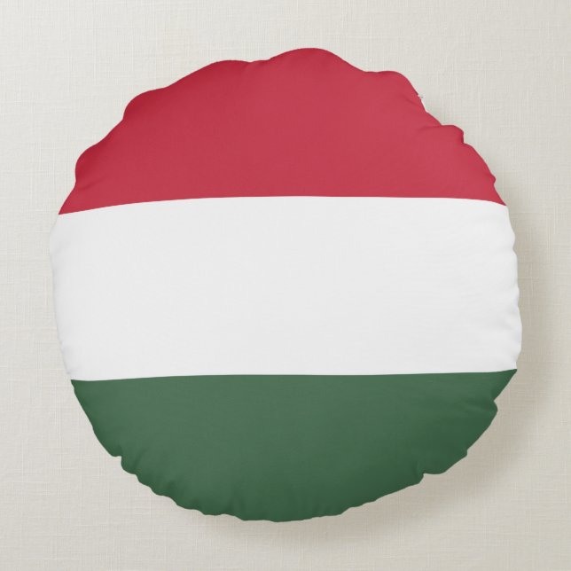 Ungarische Flagge Rundes Kissen (Rückseite)