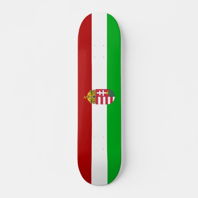 Ungarische Flagge Skateboard (Vorne)