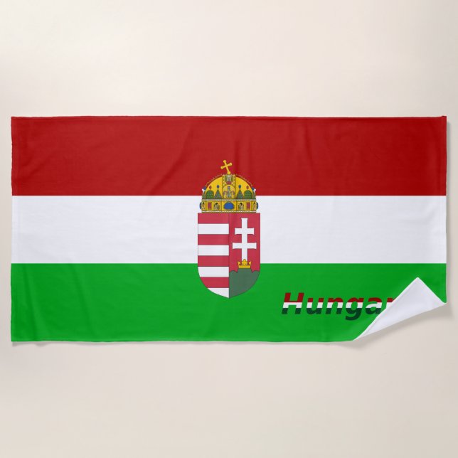 Ungarische Flagge Strandtuch (Vorderseite)